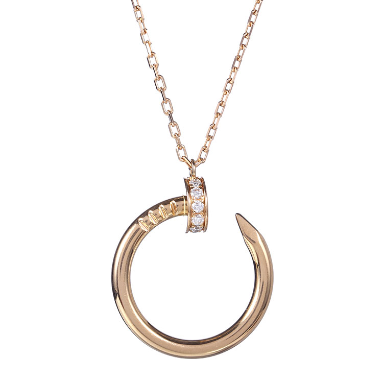 CARTIER 18k玫瑰金螺絲釘鑲鉆吊墜項(xiàng)鏈 工藝與前衛(wèi)的奢華交響